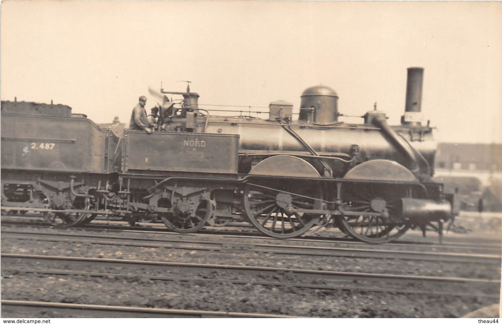 ¤¤   -  Carte-Photo D'un Train De La Compagnie Du " NORD " En Gare  -  Locomotive, Cheminot   -  Chemin De Fer   -  ¤¤ - Equipment