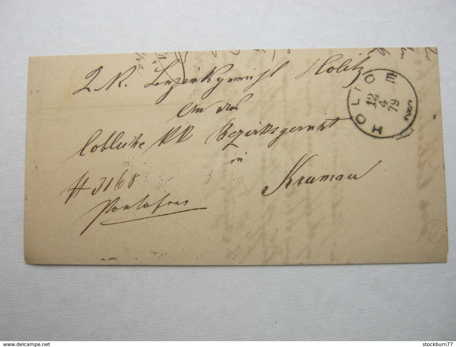 HOLICE    , Klarer Stempel Auf Brief - ...-1850 Préphilatélie