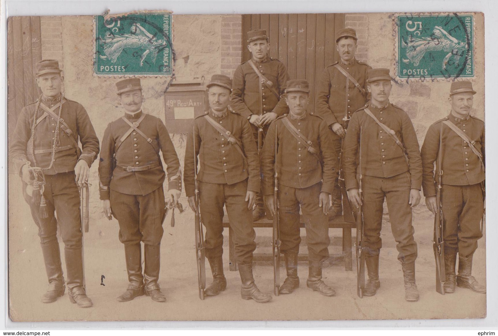 Camp De La Courtine Carte-photo Du 49e Régiment D'Artillerie - La Courtine