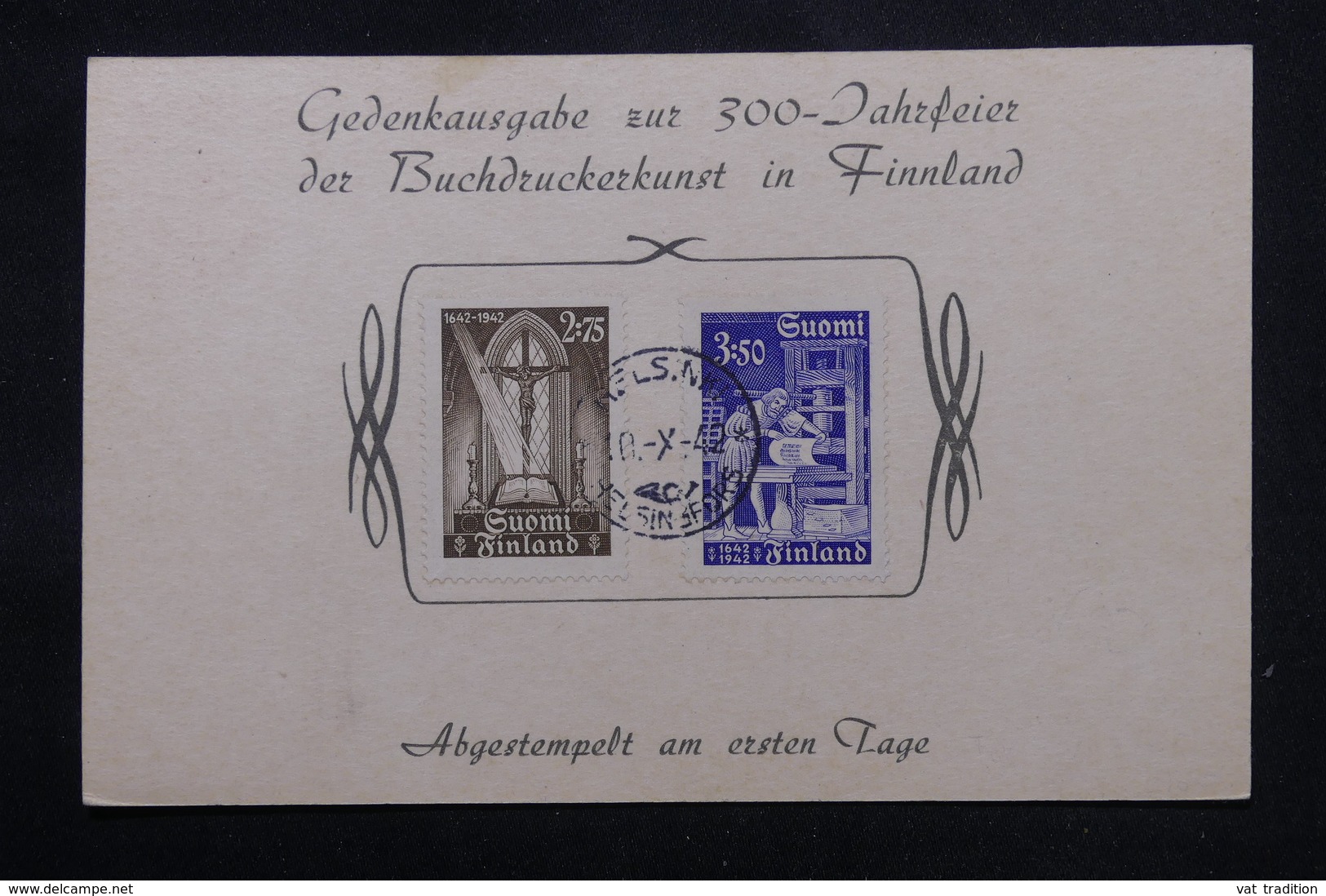 FINLANDE - Oblitération 1er Jour De 1942 ( Livres) Au Verso D'un Entier Postal - L 59225 - Sonstige & Ohne Zuordnung