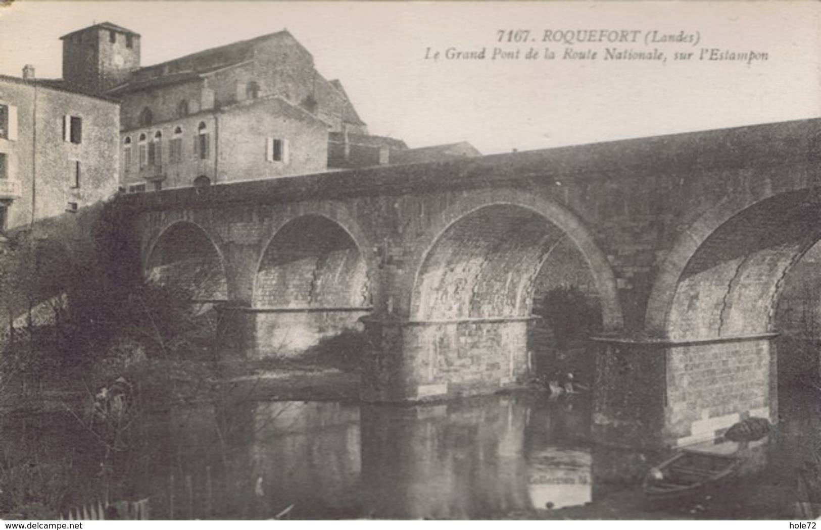 40 - Roquefort - Le Grand Pont De La Route Nationale, Sur L'Estampon - Roquefort