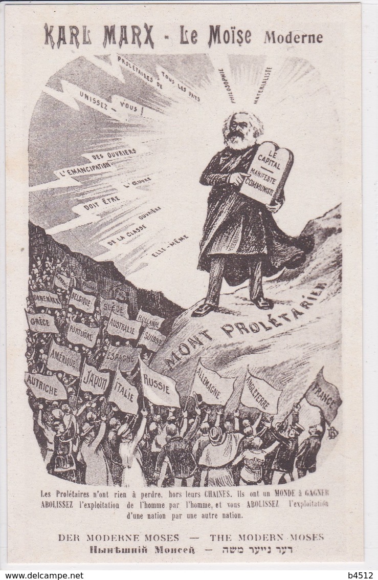Politique , Karl Marx ,der Moderne Moses ,the Modern Moses ,le Capital ,manifeste Communiste - Personnages