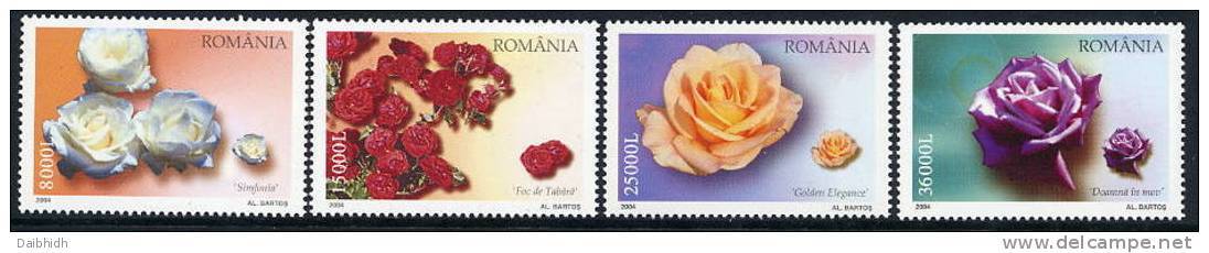 ROMANIA 2004 Roses  MNH / **.  Michel 5874-77 - Ungebraucht