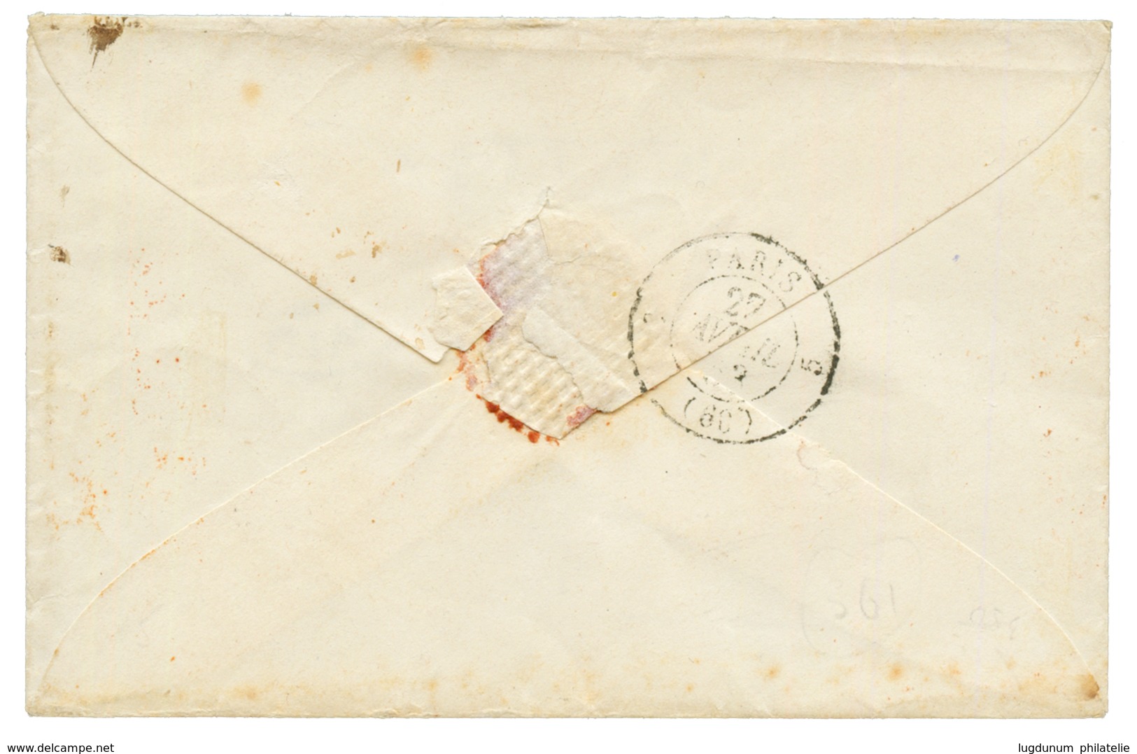 1853 PONDICHERY Paid + INDIA PAID On Envelope To FRANCE. Vvf. - Otros & Sin Clasificación