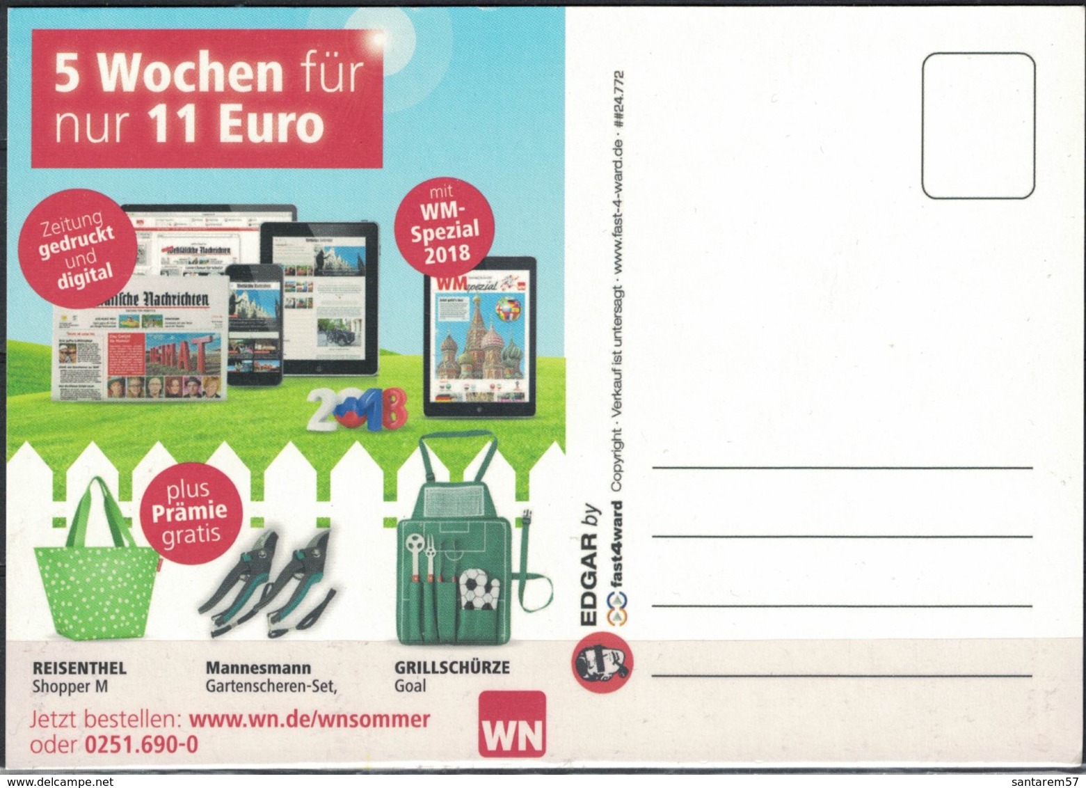 Allemagne Carte Postale CP Postcard WN Journal Imprimé Et Numérique Vache Du Bist Ja Kuhl Tu Est Cool ! - Allemand