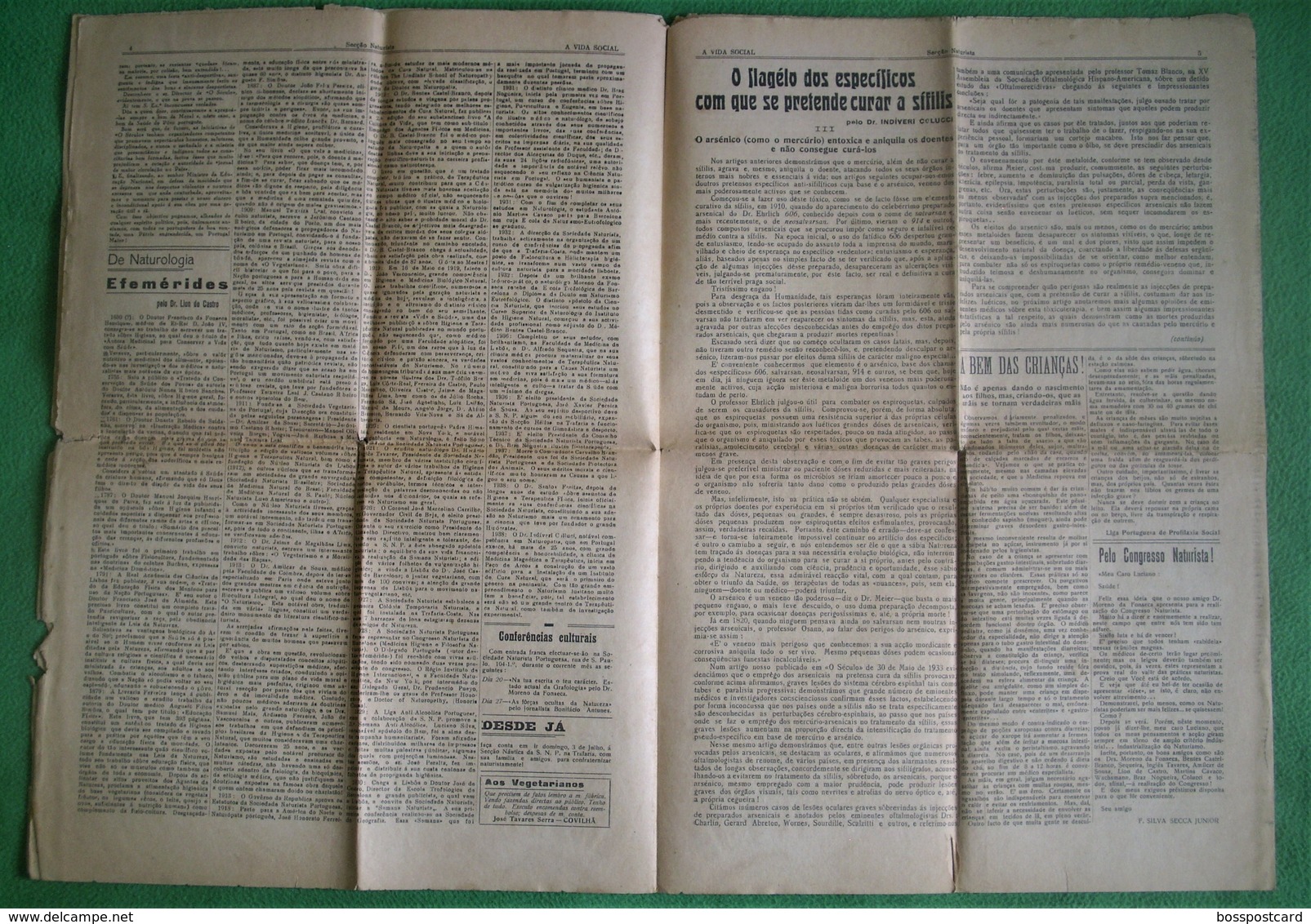 Montijo - Jornal A Vida Social Nº 139 De 1938 - Costa Da Caparica - Almada - Imprensa. Setúbal (danificado) - Informations Générales