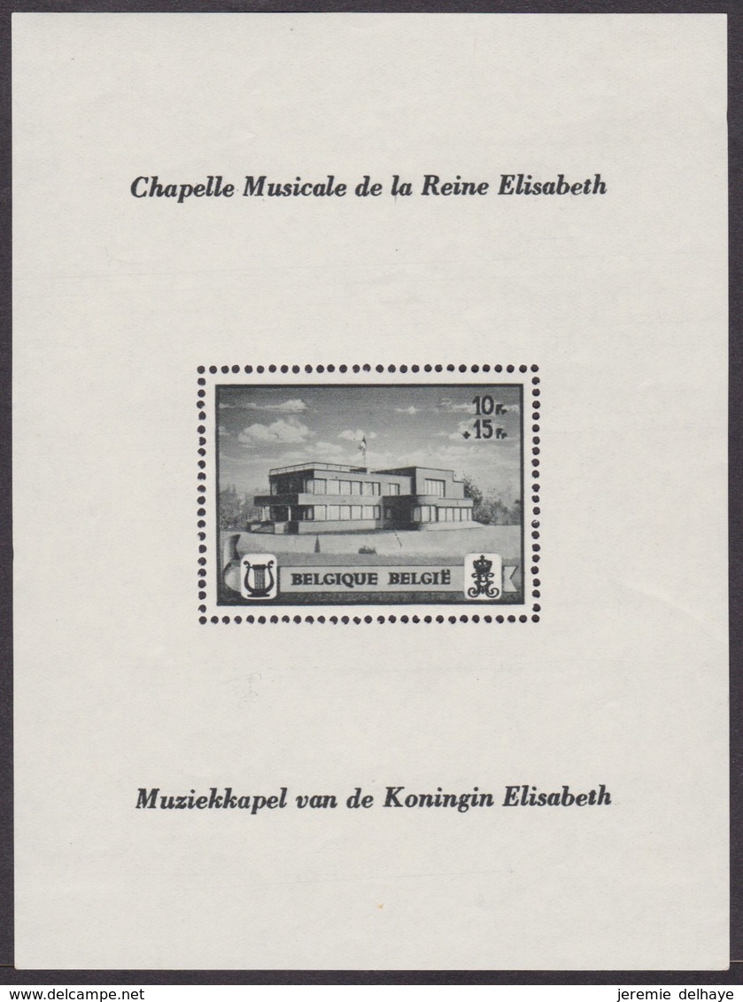 Bloc (1941) - Chapelle Musicale De S.M. La Reine Elisabeth : BL13-V2* : Passage Clouté / Variété. - Andere & Zonder Classificatie