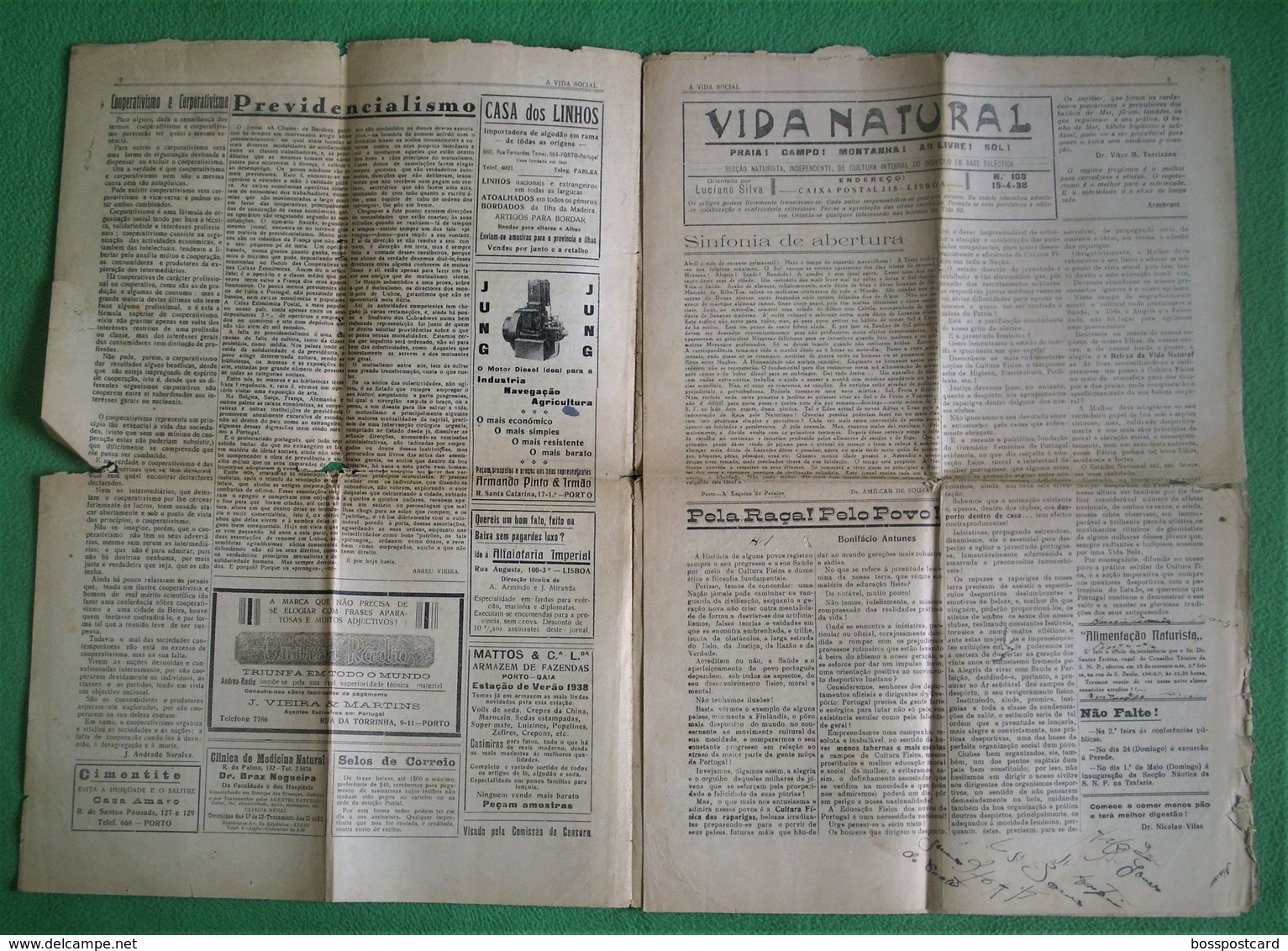 Montijo - Jornal A Vida Social Nº 135 De 1938 - Imprensa. Setúbal (danificado) - General Issues
