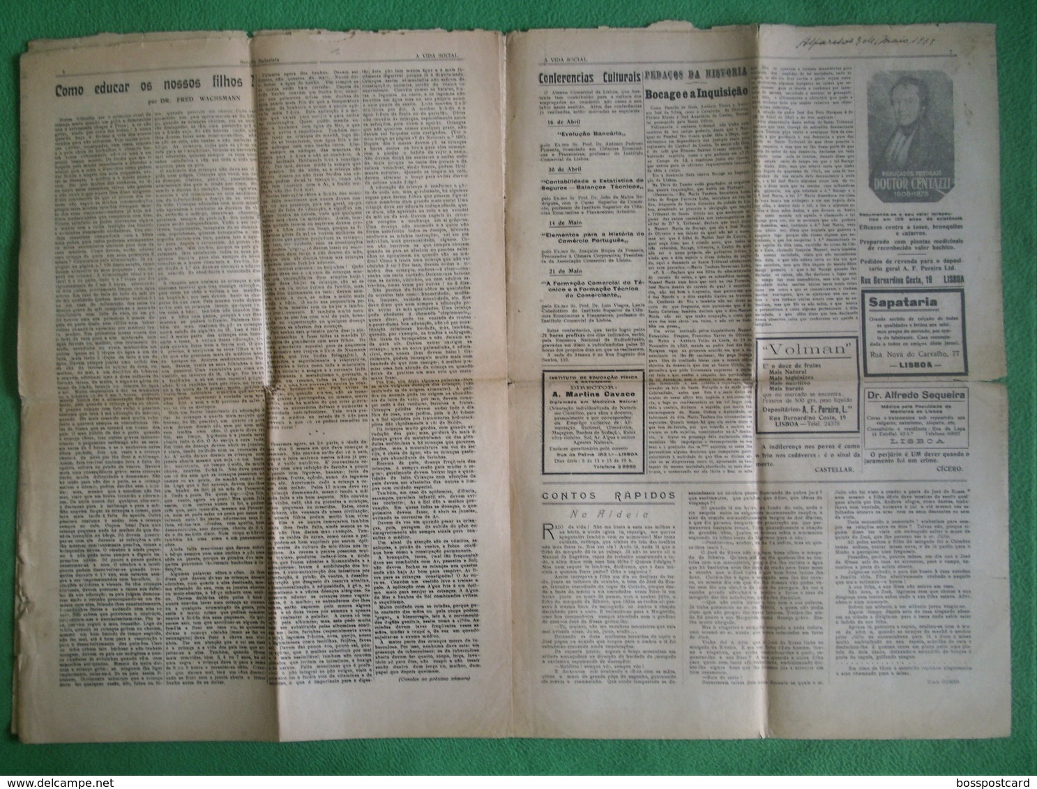 Montijo - Jornal A Vida Social Nº 135 De 1938 - Imprensa. Setúbal (danificado) - General Issues