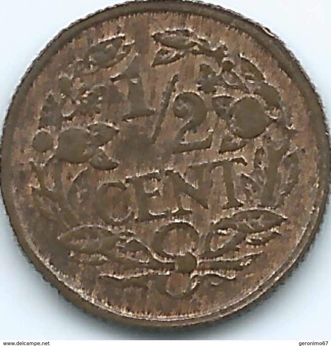 Netherlands - Wilhelmina - 1914 - ½ Cent - KM138 - 0.5 Centavos