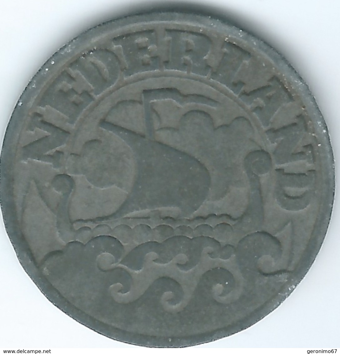 Netherlands - Wilhelmina - 1941 - 25 Cents - German Occupation - Zinc - KM174 - 25 Cent