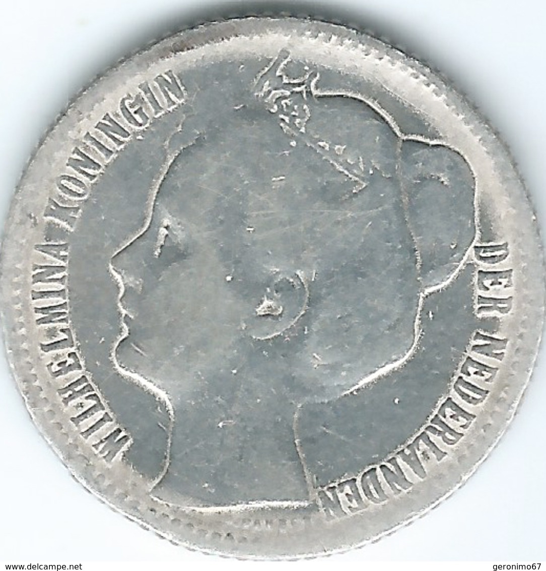 Netherlands - Wilhelmina - 1908 - ½ Gulden - KM121.2 - 1/2 Gulden