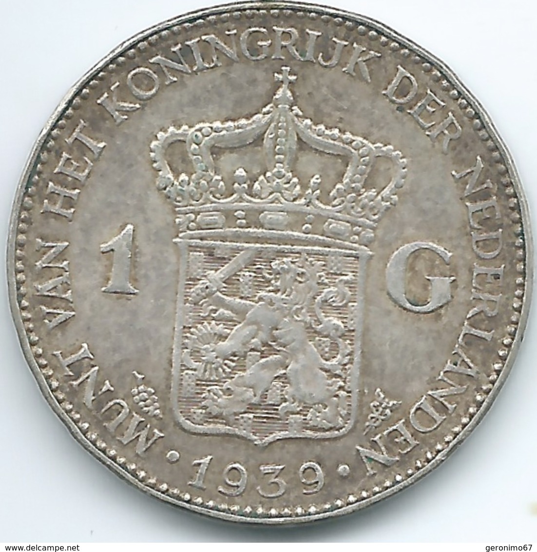 Netherlands - Wilhelmina - 1939 - 1 Gulden - KM161.1 - 1 Gulden