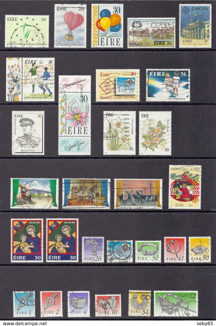 Ireland / Eire / Irish - 1990 - Different Used (Lot) - Collections, Lots & Series