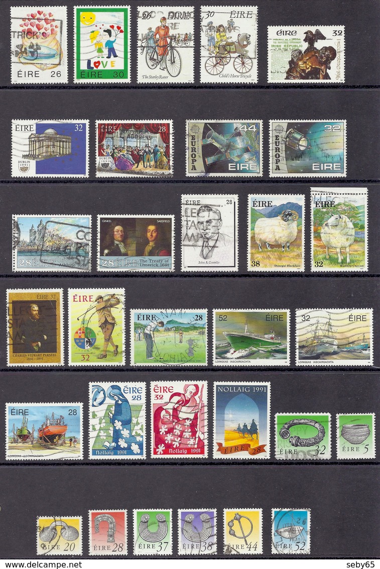 Ireland / Eire / Irish - 1991 - Different Used (Lot) - Lots & Serien