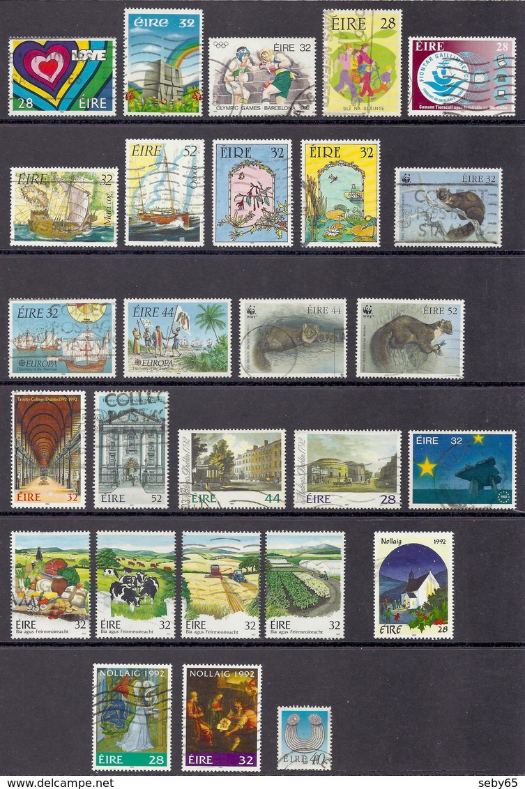 Ireland / Eire / Irish - 1992 - Different Used (Lot) - Collections, Lots & Series