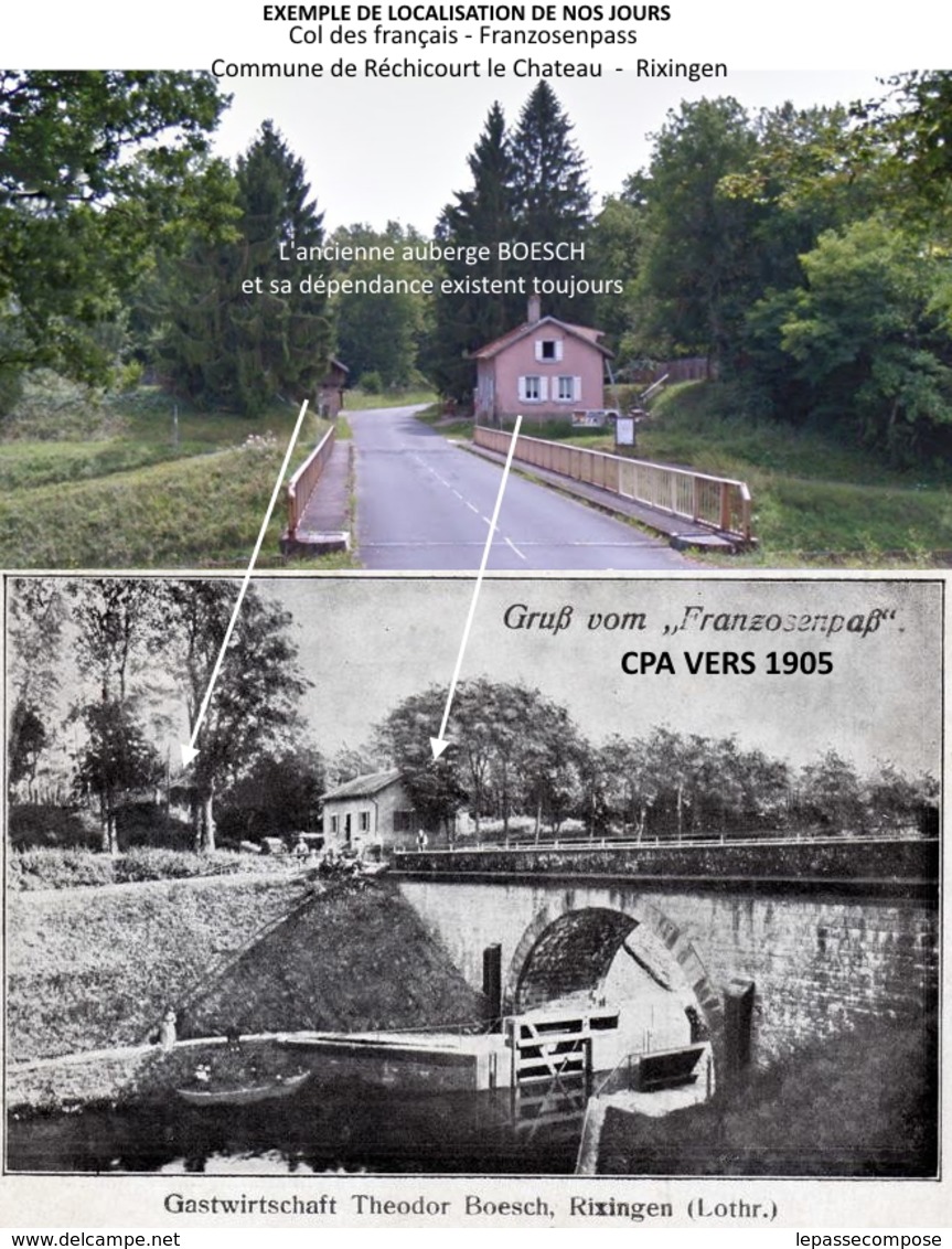 FRANZOSENPASS RIXINGEN - COL DES FRANCAIS RECHICOURT -SECTION ALLEMANDE DE CONSTRUCTION DE ROUTE A L AUBERGE BOESCH 1915 - Rechicourt Le Chateau