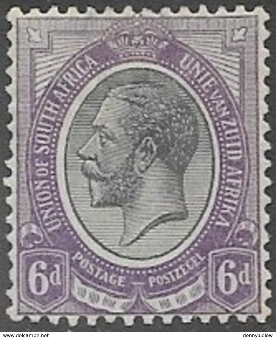 South Africa   1913  Sc#10  6d GEO V  MH  2016 Scott Value $9.50 - Nuovi