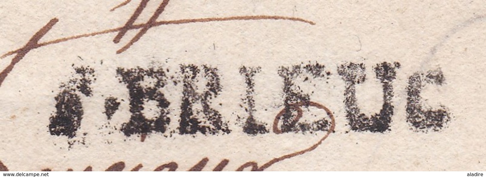 1770 - Marque Postale St BRIEUC, Auj. Côtes D' Armor Sur LAC Vers Bordeaux, Gironde - Taxe 14 - 1701-1800: Precursores XVIII