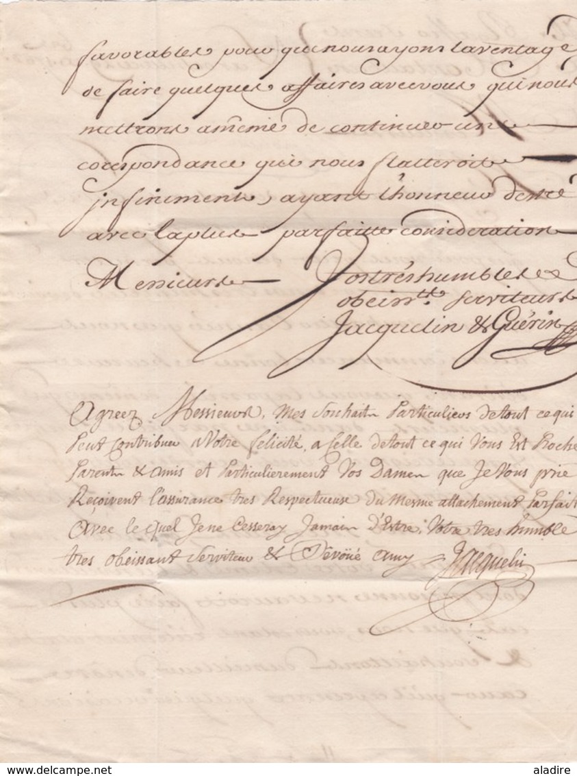 1762 - Marque postale De La Rochelle, auj. Charente Maritime sur LAC vers Montauban, auj .Tarn et Garonne