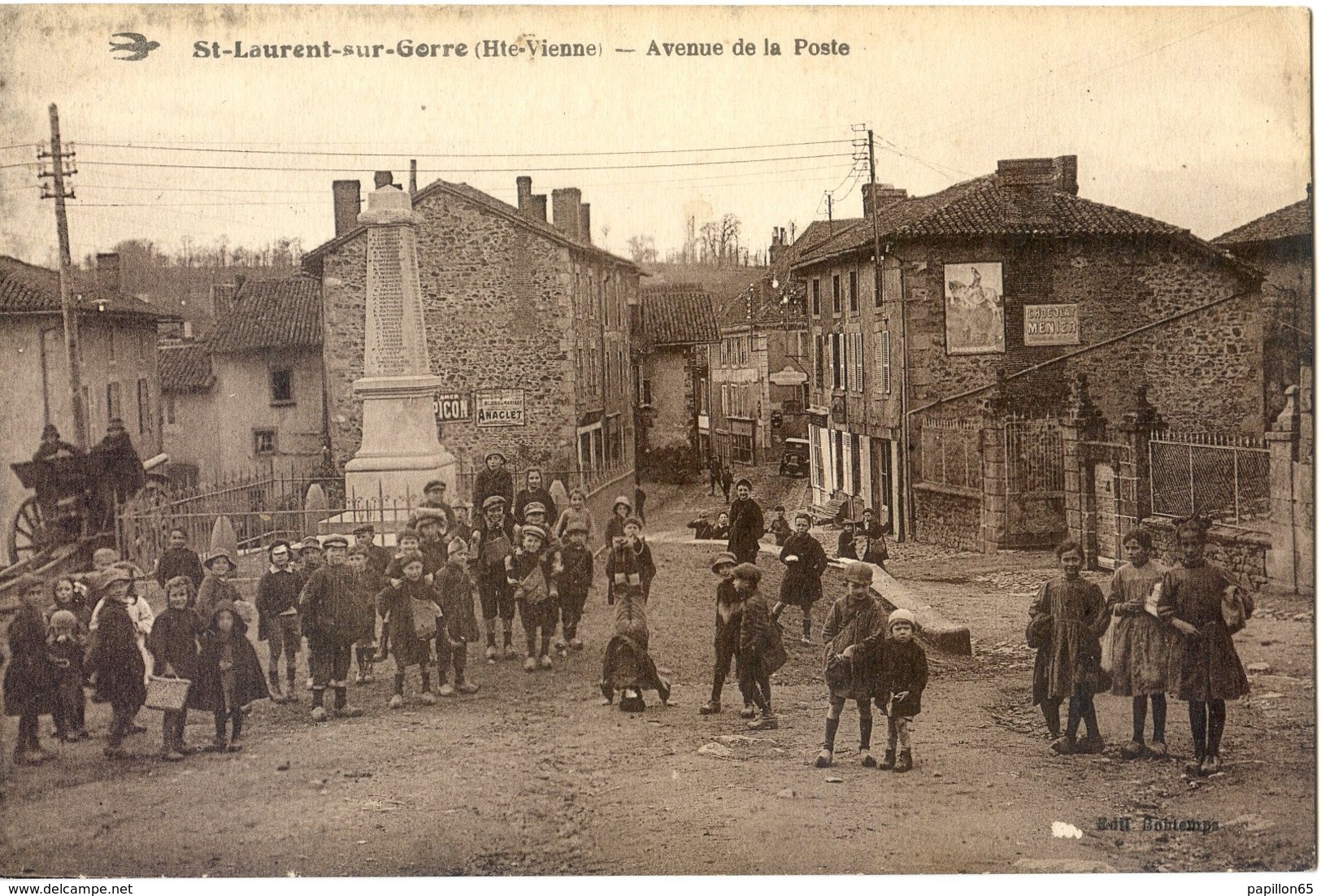 (87)  SAINT LAURENT SUR GORRE  (Hte Vienne)  -  Avenue De La Poste  - (très Belle Annimation) - Saint Laurent Sur Gorre