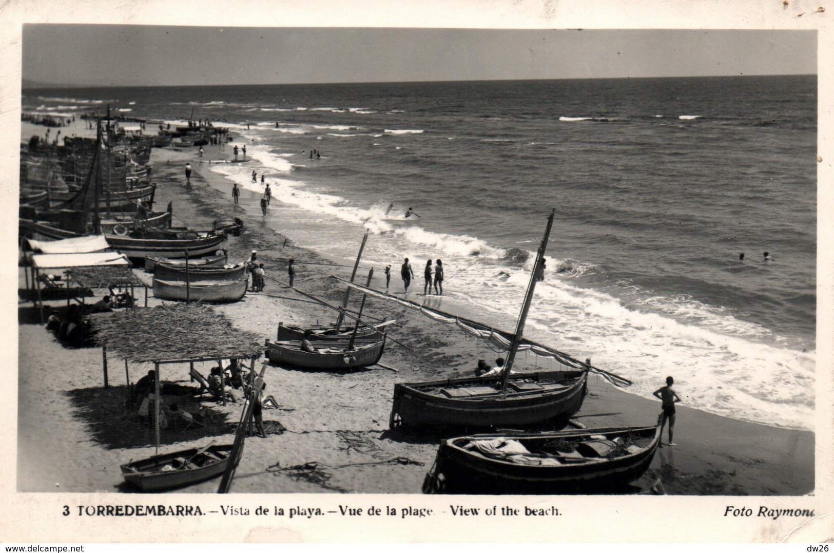 Torredembarra (Taragonès, Taragone) Vista De La Playa (vue De La Plage) Foto Raymond, Carte N° 3 - Tarragona