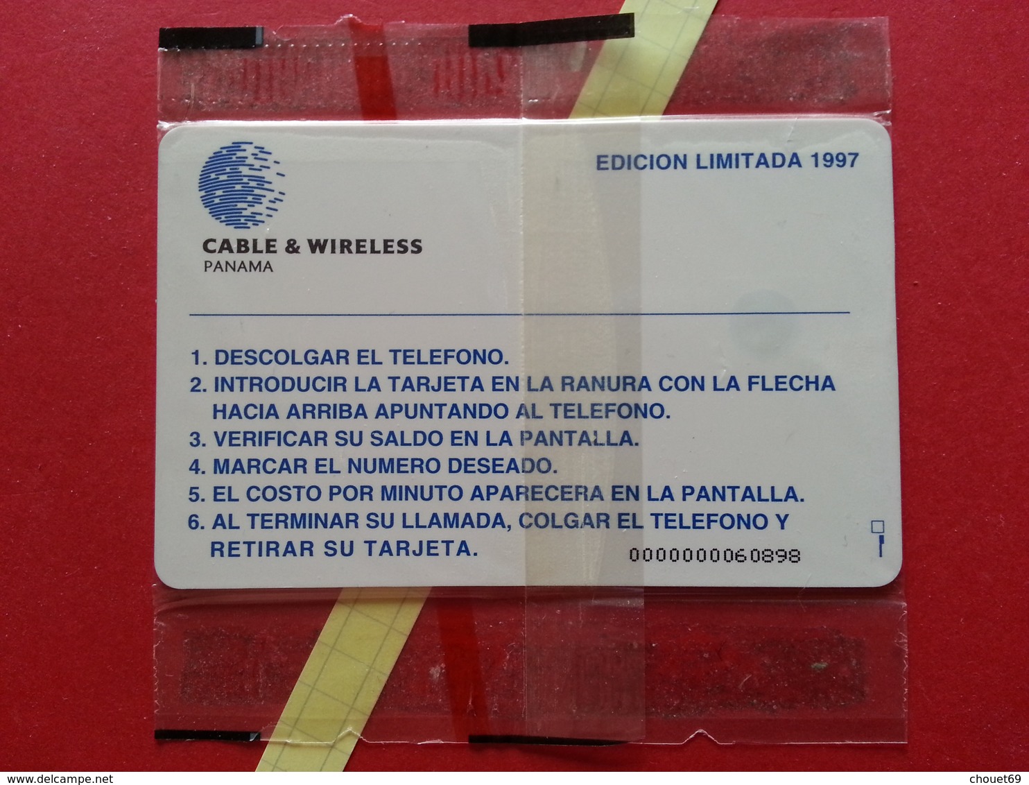 PANAMA First Card PAN-01 1997 C & W LOGO First Issue GEM2 B/5.00 EDICION LIMITADA 1997 Neuve Blister MINT (TP320 - Panama