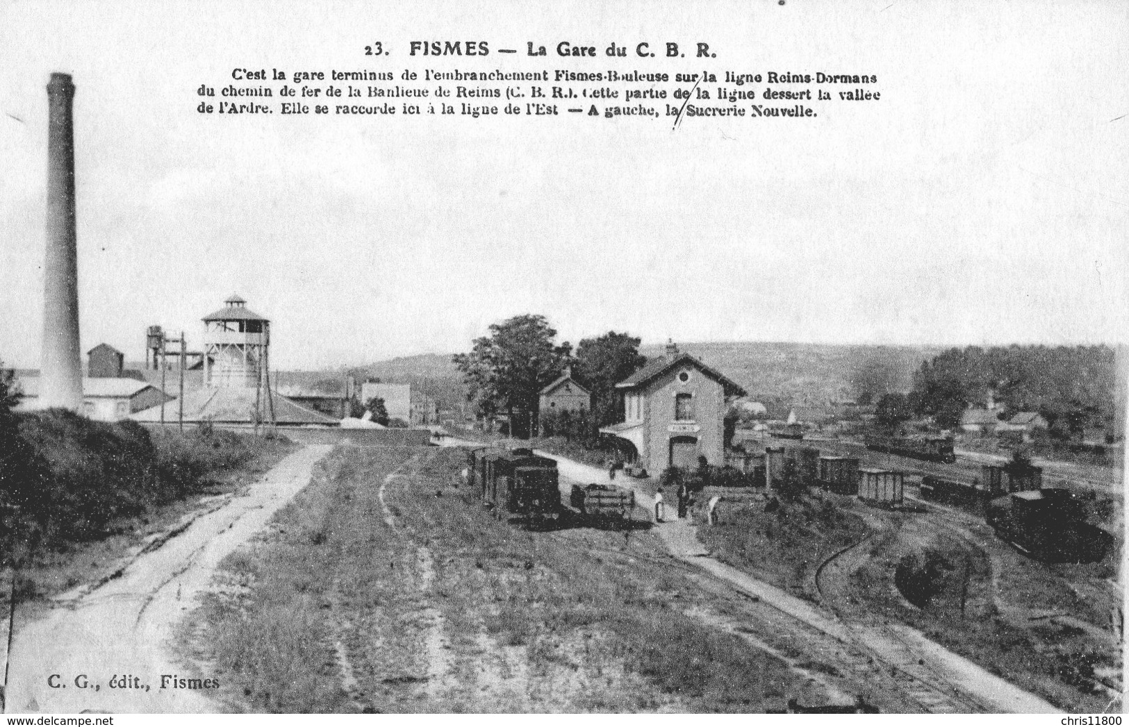 CPA - 51 - FISMES - La Gare Du C.B.R. - Fismes