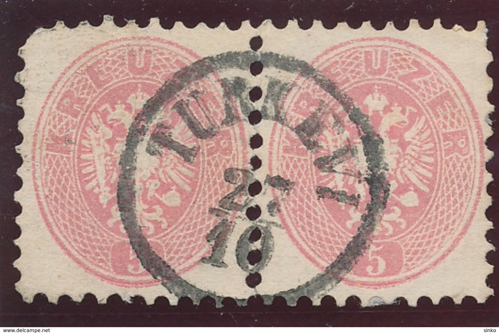 1864. Typography 2x5kr Stamps With Embossed Printing, TURKEVI - ...-1867 Préphilatélie