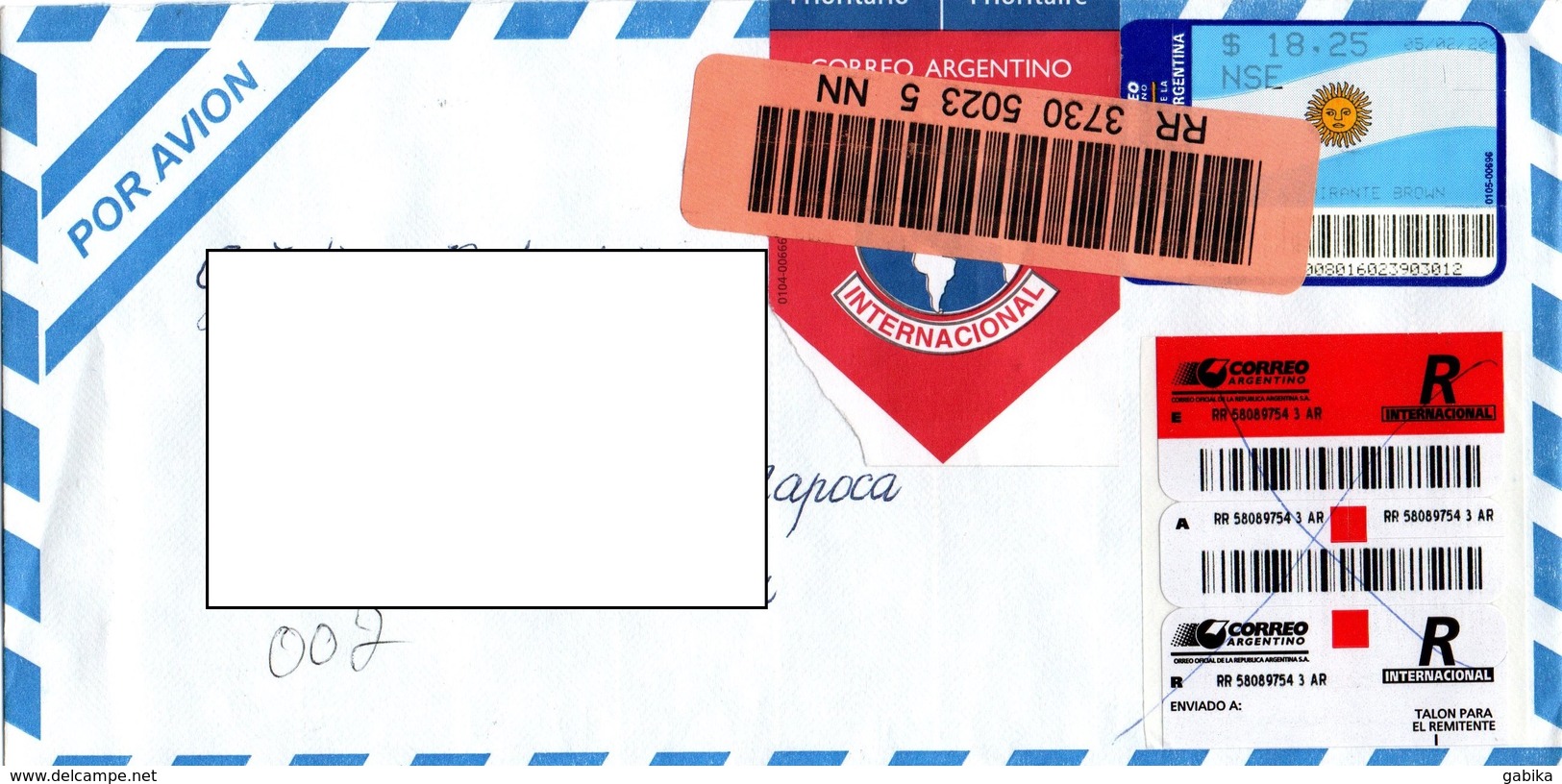 Argentina 2008, Registered Air Mail Envelope - Briefe U. Dokumente