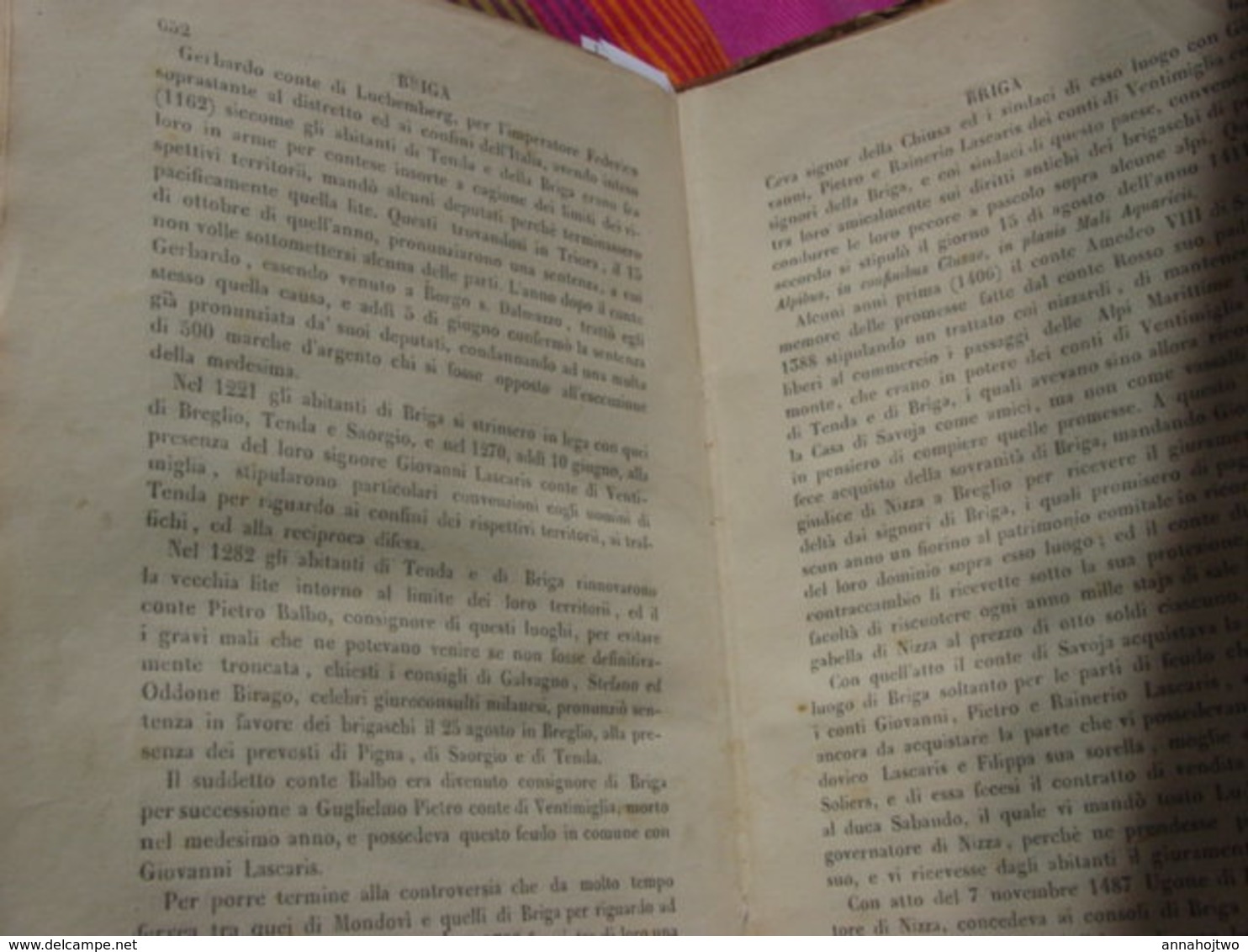 DIZIONARIO GEOGRAFICO STATISTICO COMMERCIALE Stati Sardegna-Casalis-Torino-1855 /Dictionnaire États de Sardaigne .