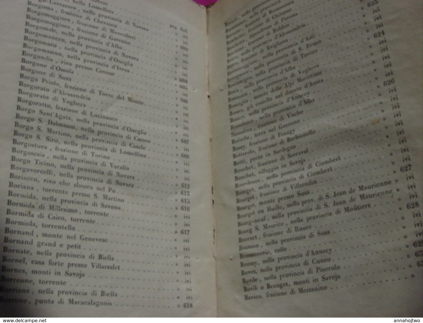 DIZIONARIO GEOGRAFICO STATISTICO COMMERCIALE Stati Sardegna-Casalis-Torino-1855 /Dictionnaire États de Sardaigne .