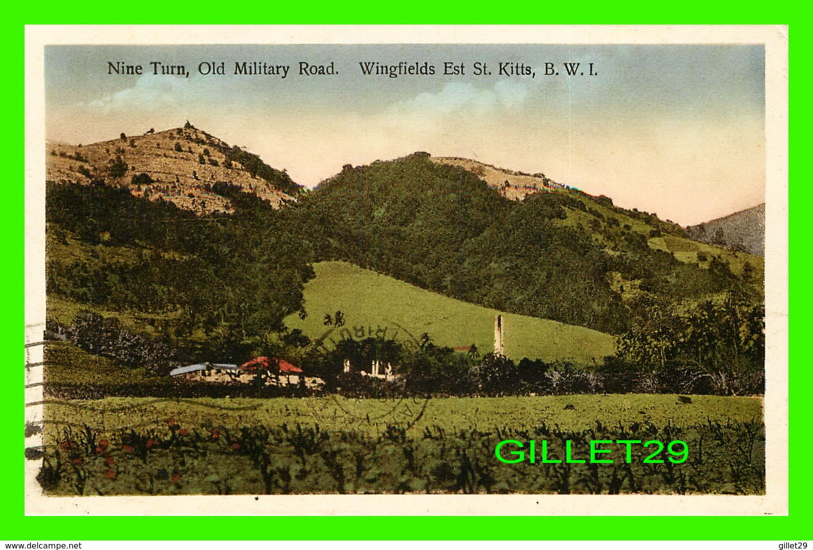 ST KITTS, SAINT-CHRISTOPHE ET NIÉVÈS - NINE TURN, OLD MILITARY ROAD, WINGFIELDS EAST - TRAVEL IN 1932 - PHOTO BY V.E. JO - Saint Kitts And Nevis