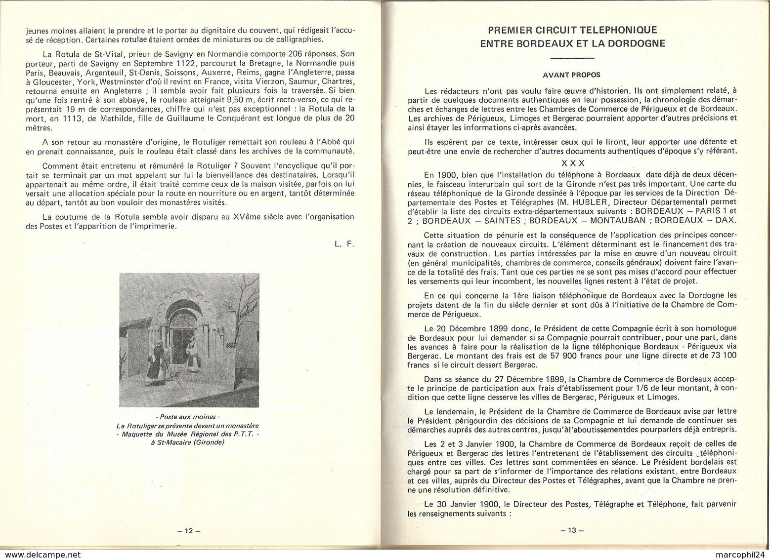 La ROTULA D'AQUITAINE N° 1 + Histoire Des Postes Et Télécommunications En Aquitaine + 1983 + TELEPHONE + TALENCE - Philatélie Et Histoire Postale