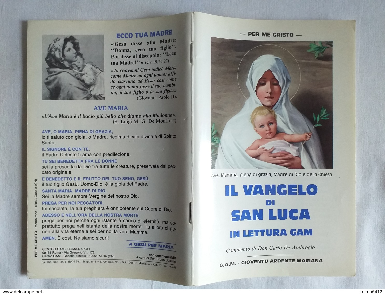 168)libretto Religioso Il Vangelo Di San Luca - Religion