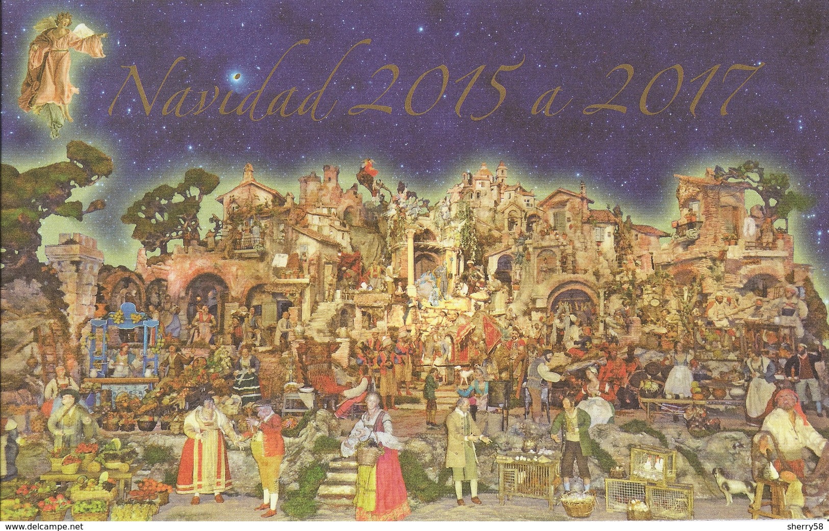2015-TARJETA ESPECIAL NAVIDEÑA PARA UBICAR LOS SELLOS DEL 2015,2016 Y 2017, EL NIÑO , LA VIGEN Y S. JOSÉ-NUMERADO - Proeven & Herdrukken