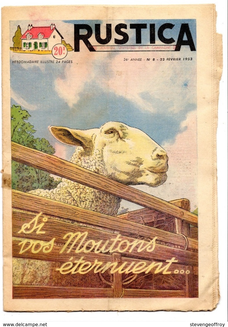 Rustica N 8 Fevrier 1953 Si Vos Moutons Eternuent - Jardinería