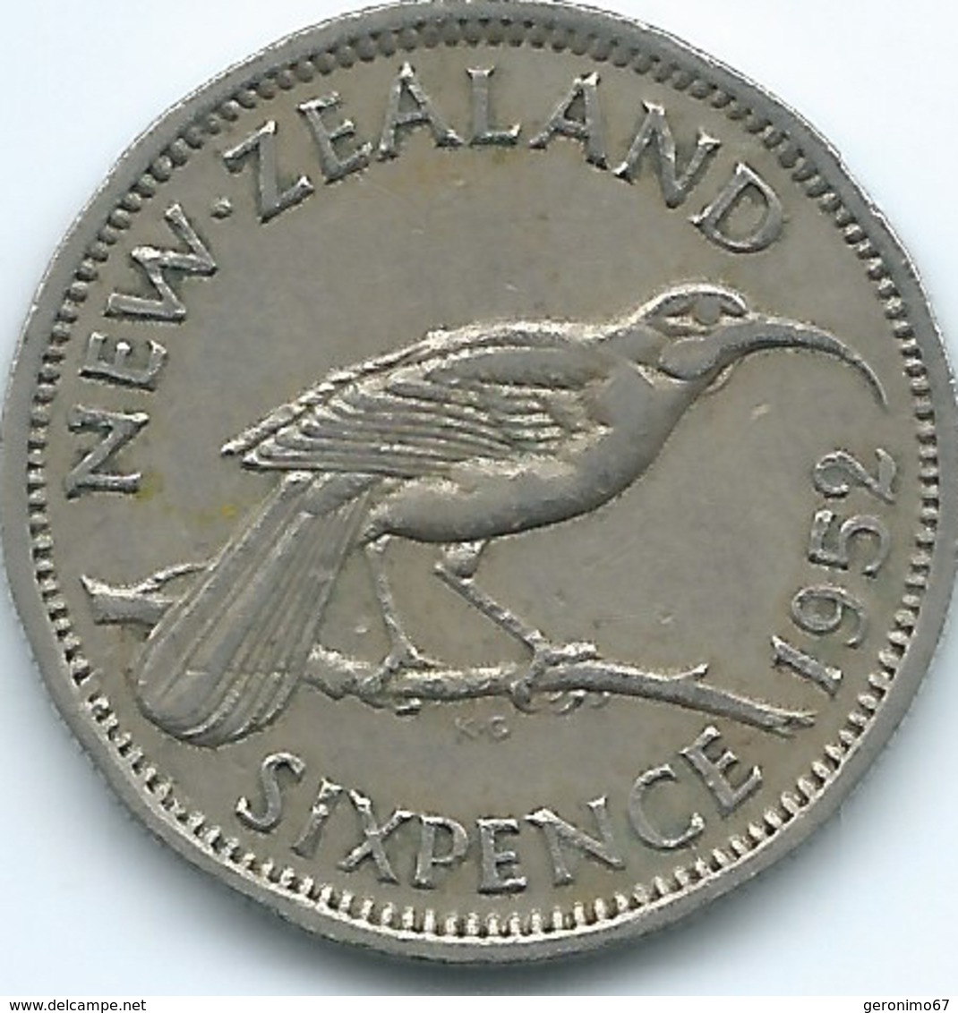 New Zealand - George VI - 1952 - 6 Pence - KM16 - New Zealand