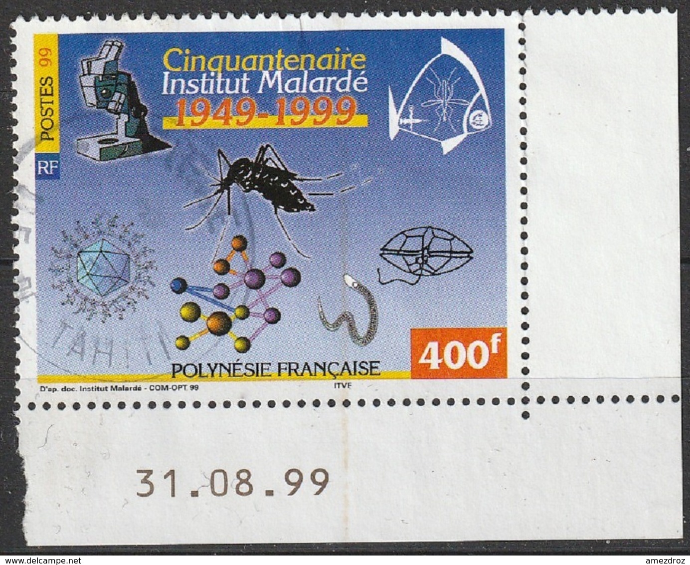 Polynésie Française 1999 N° 601 50e Anniversaire De L'Institut Louis Malarde, Pour La Recherche En Santé Publique (G6) - Oblitérés