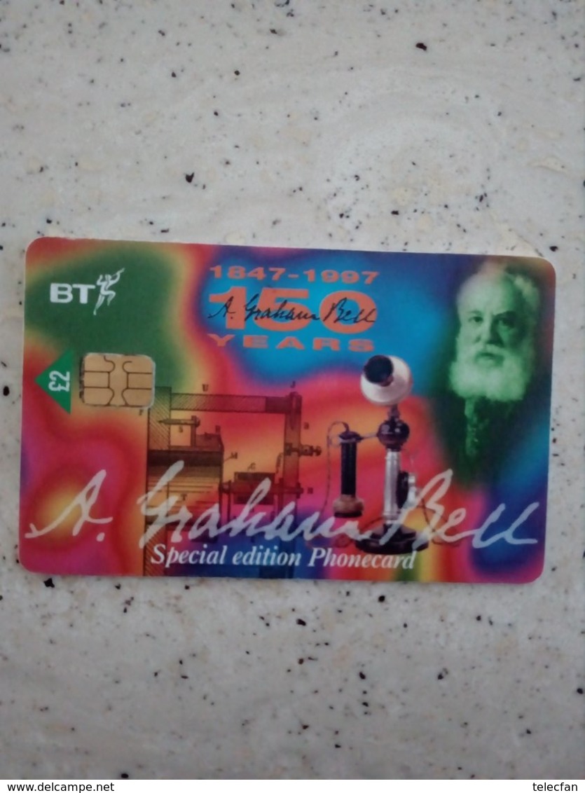 GB UK 2 CARDS CARTE A PUCE CHIP CARD ABRAHAM BELL 150 YEARS 2£ + 2£ UT - BT Allgemeine