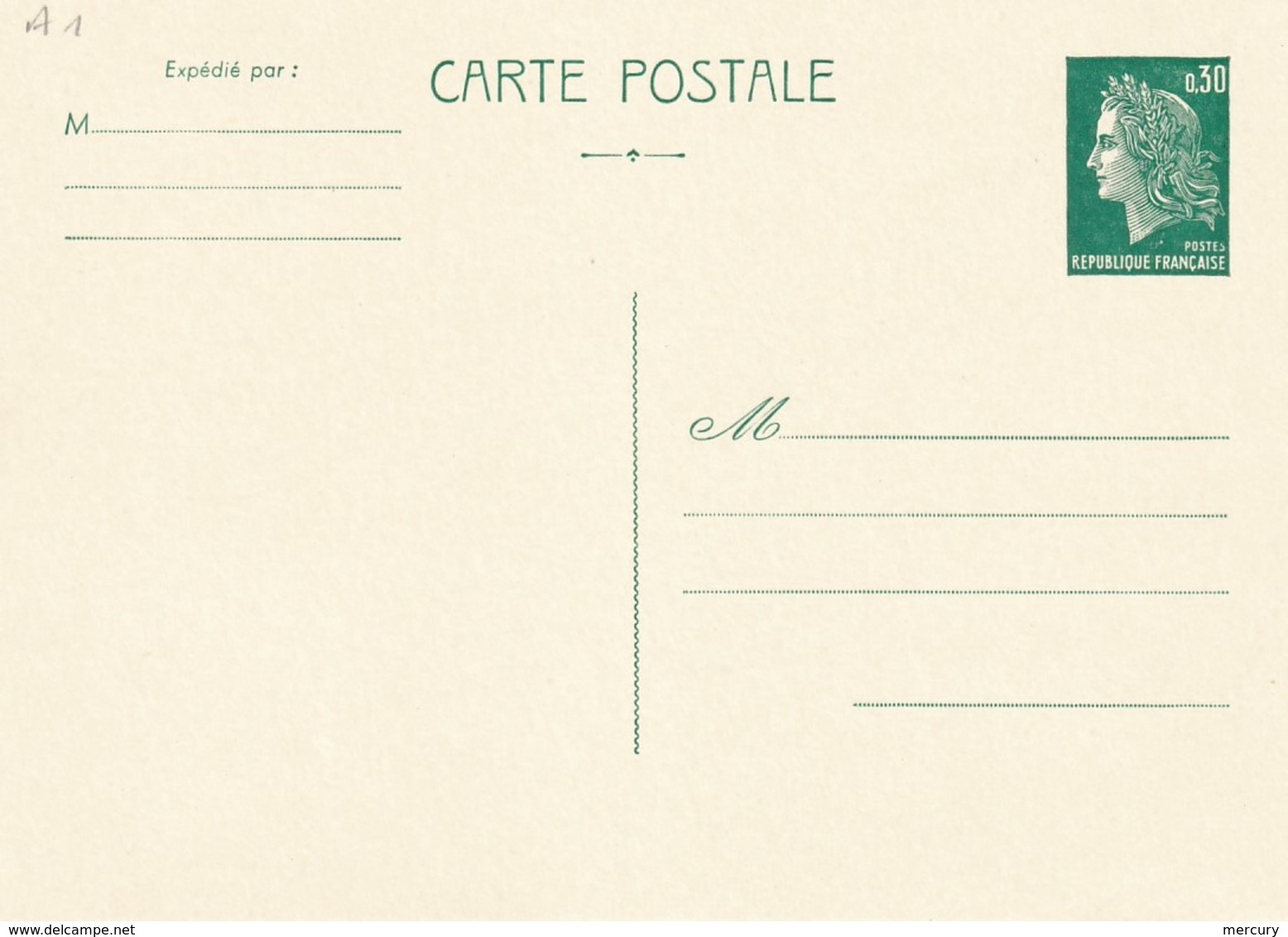 ENTIER - Cheffer 0.30 F. 2 Modèles Sur Carton Neuf TB - 2 Scans - Standard Postcards & Stamped On Demand (before 1995)