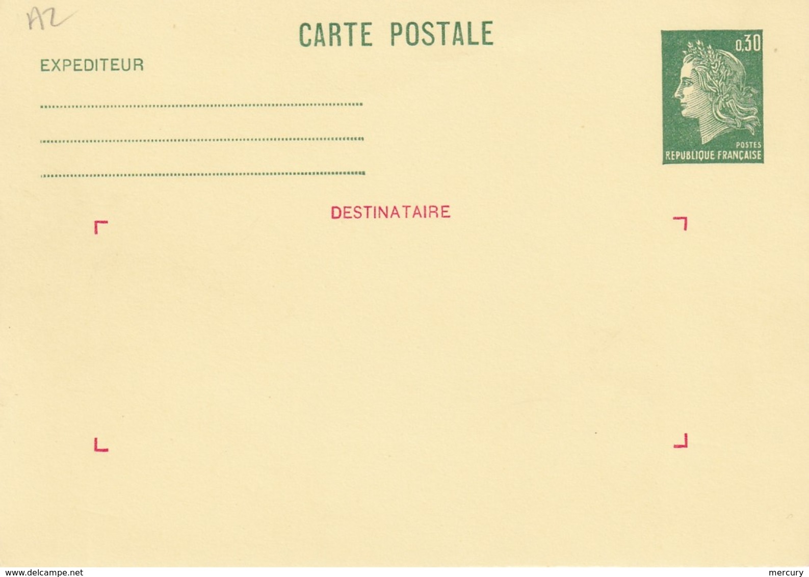 ENTIER - Cheffer 0.30 F. 2 Modèles Sur Carton Neuf TB - 2 Scans - Standard Postcards & Stamped On Demand (before 1995)
