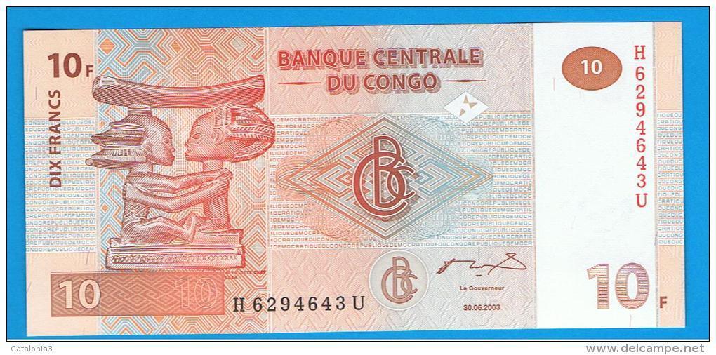 CONGO - 10 Francs 2003 SC P-93 - République Du Congo (Congo-Brazzaville)