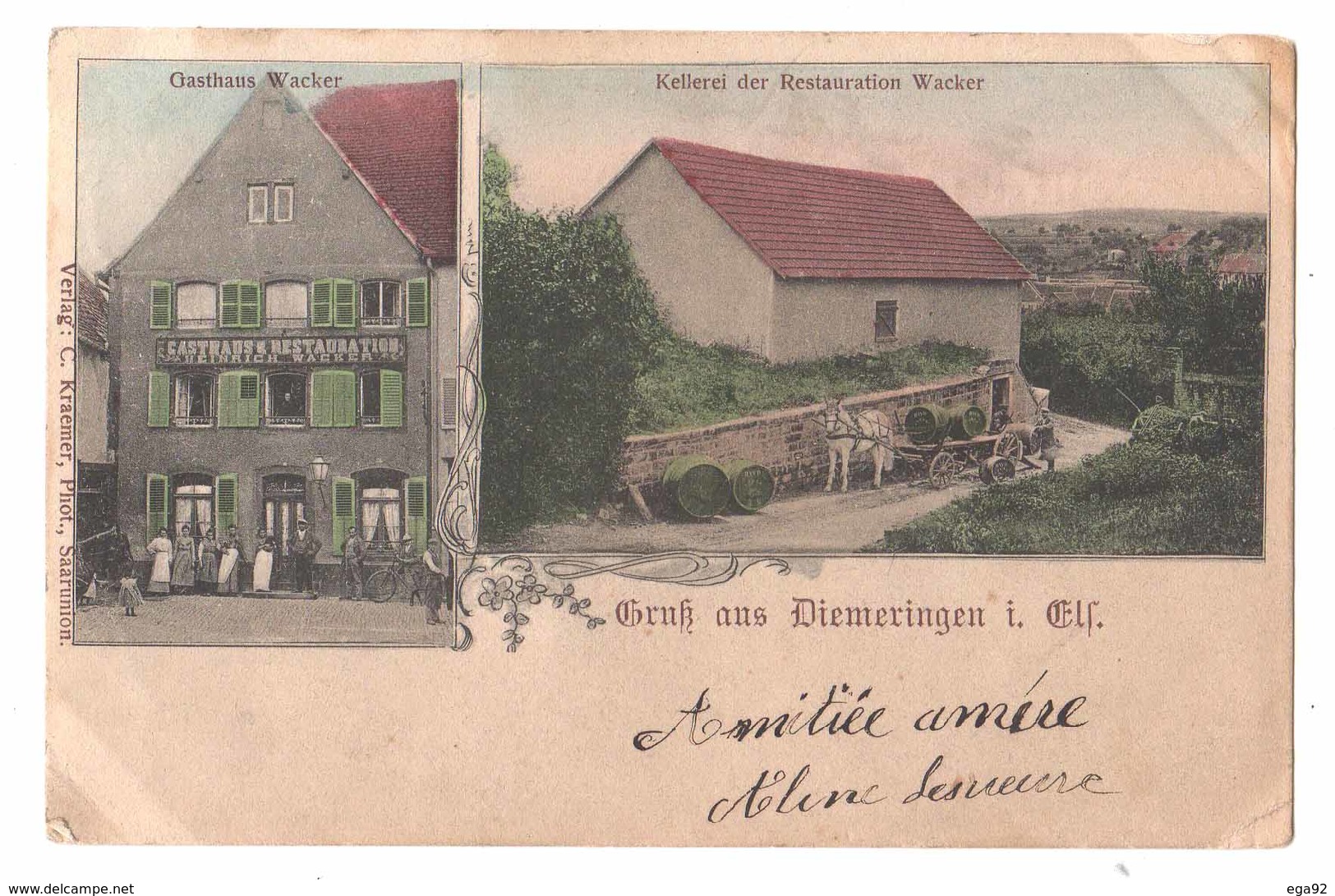 GRUSS AUS DIEMERINGEN 67 - Gasthaus Wacker - Kellerei Der Restauration Wacker - Diemeringen