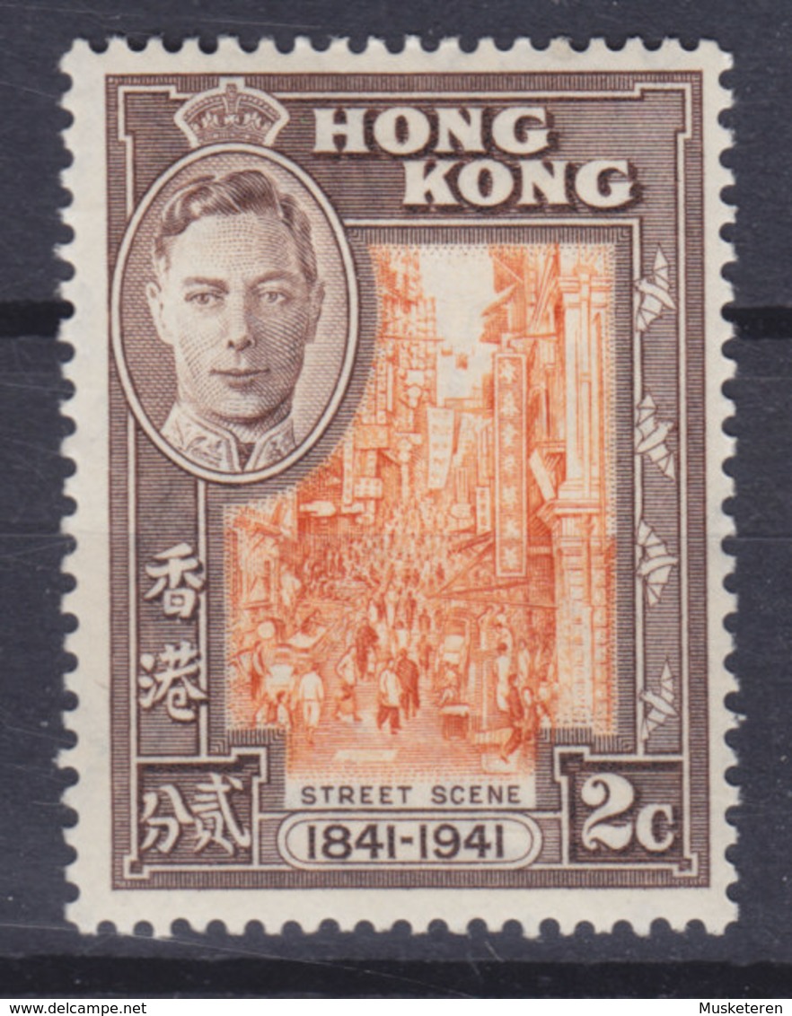 Hong Kong 1941 Mi. 163    2c. King George VI. Street Scene MH* - Unused Stamps