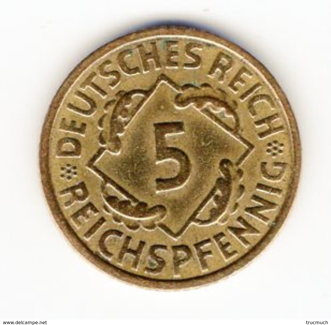 DEUTSCHES REICH -   2  X  5 REICHSPFENNIG - 1935  F  -  1936  A - 5 Rentenpfennig & 5 Reichspfennig