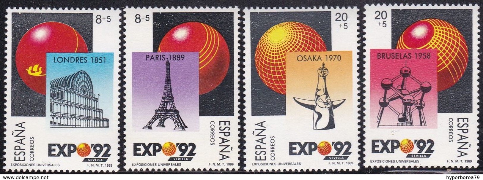 Spain 2877/80 - World EXPO 92 1989 - MNH - 1992 – Séville (Espagne)