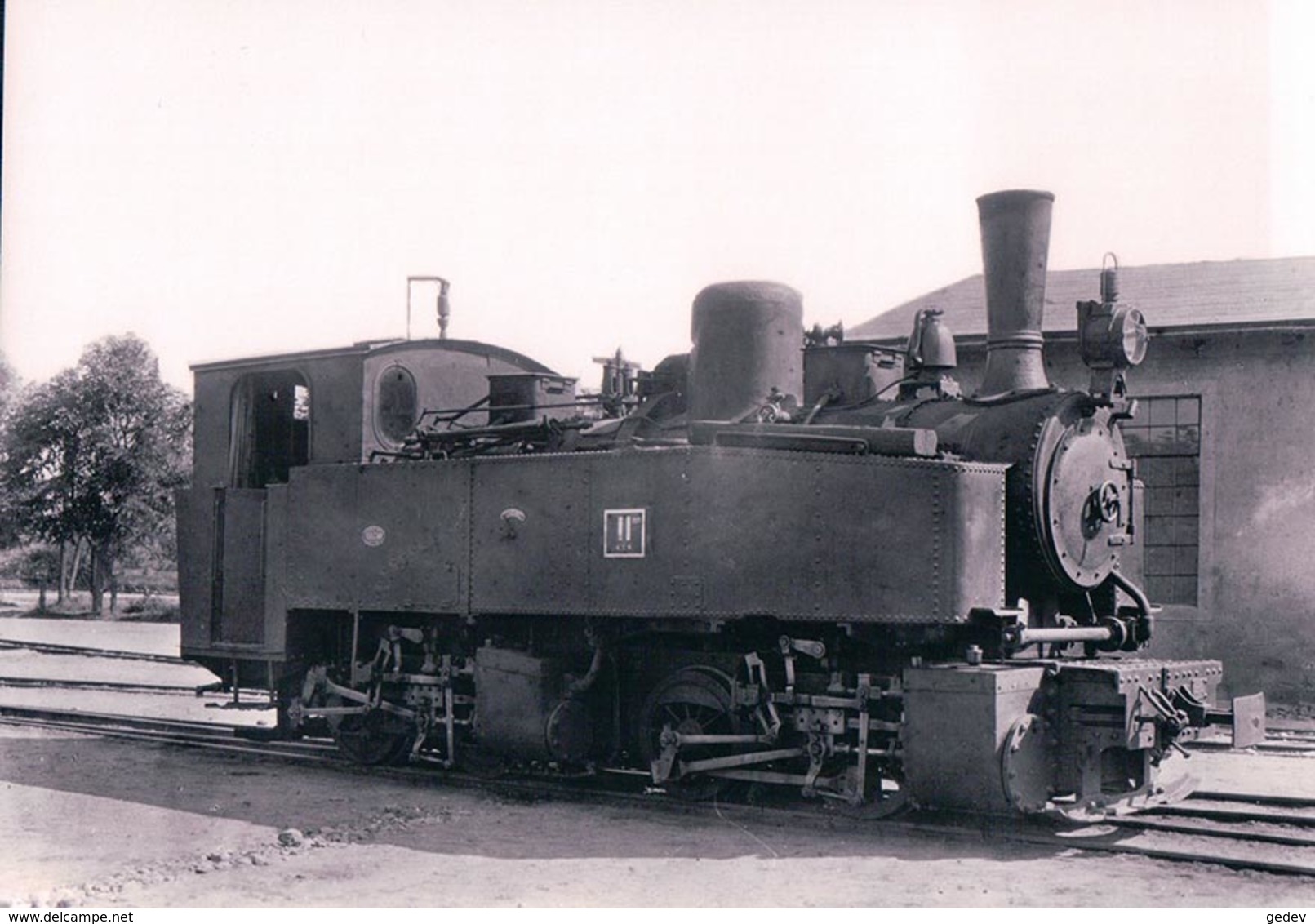 Deutschesbahn, Poméranie Occidentale, Kleinbahn Greifswald-Wolgast, Lok Vulkan, Photo 1934 BVA KGW 606.6 - Treinen