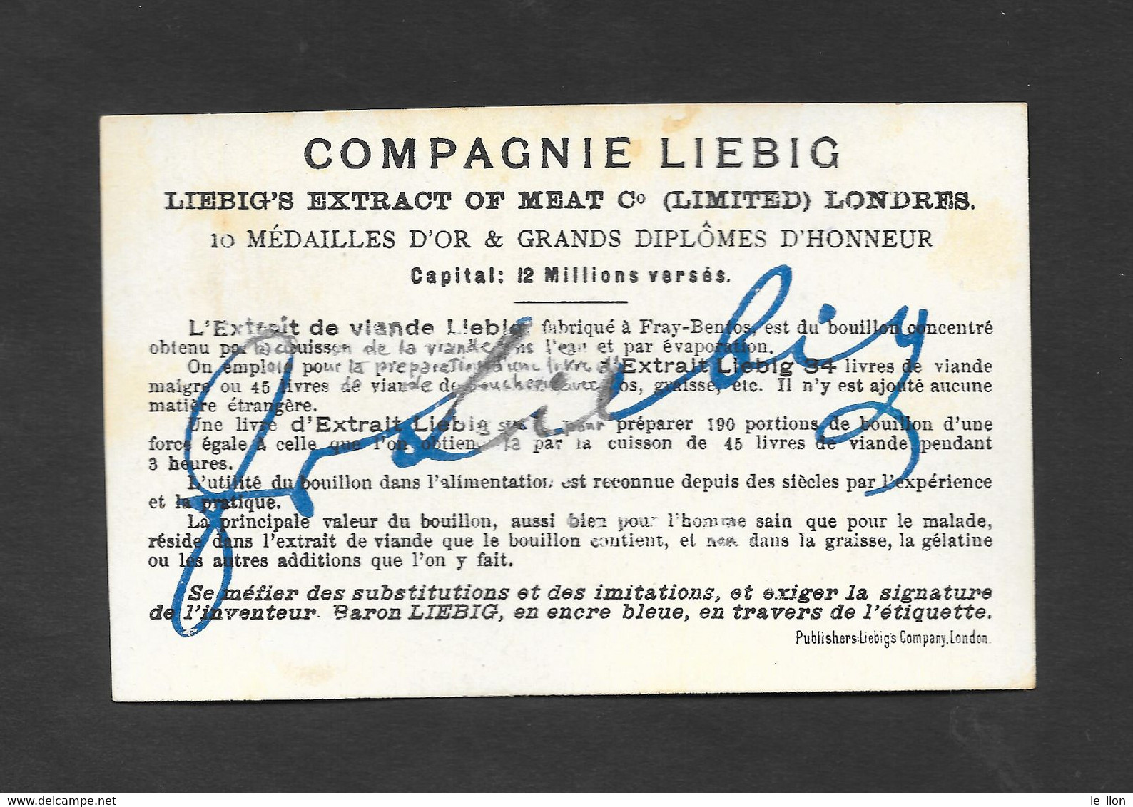 Chromo Liebig Francese S145  1.Gulliver Chez Le Fermier 1878/83 OTTIMO STATO - Liebig