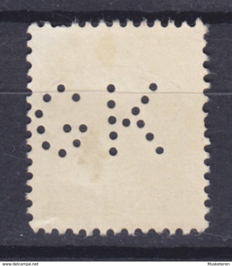 Denmark Perfin Perforé Lochung (G21) 'GK' Gentofte Kommune, Charlottenlund Chr. X. Stamp (2 Scans) - Variedades Y Curiosidades